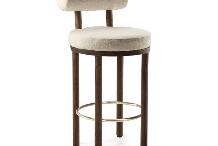 Wooden Barstool (Dust)